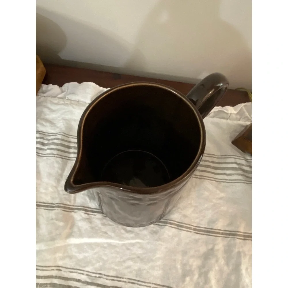Daniel Cremieux Maison‎ St Barths Brown Stoneware Pitcher Made in Portugal